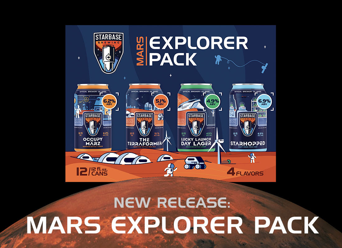 Announcement image of a variety pack called the "Mars Explorer Pack" on Mars